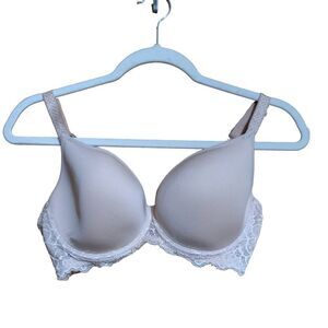 Simon Perele Womens Size 34D Biege Caresse 3D Plunge Underwire T-Shirt Bra